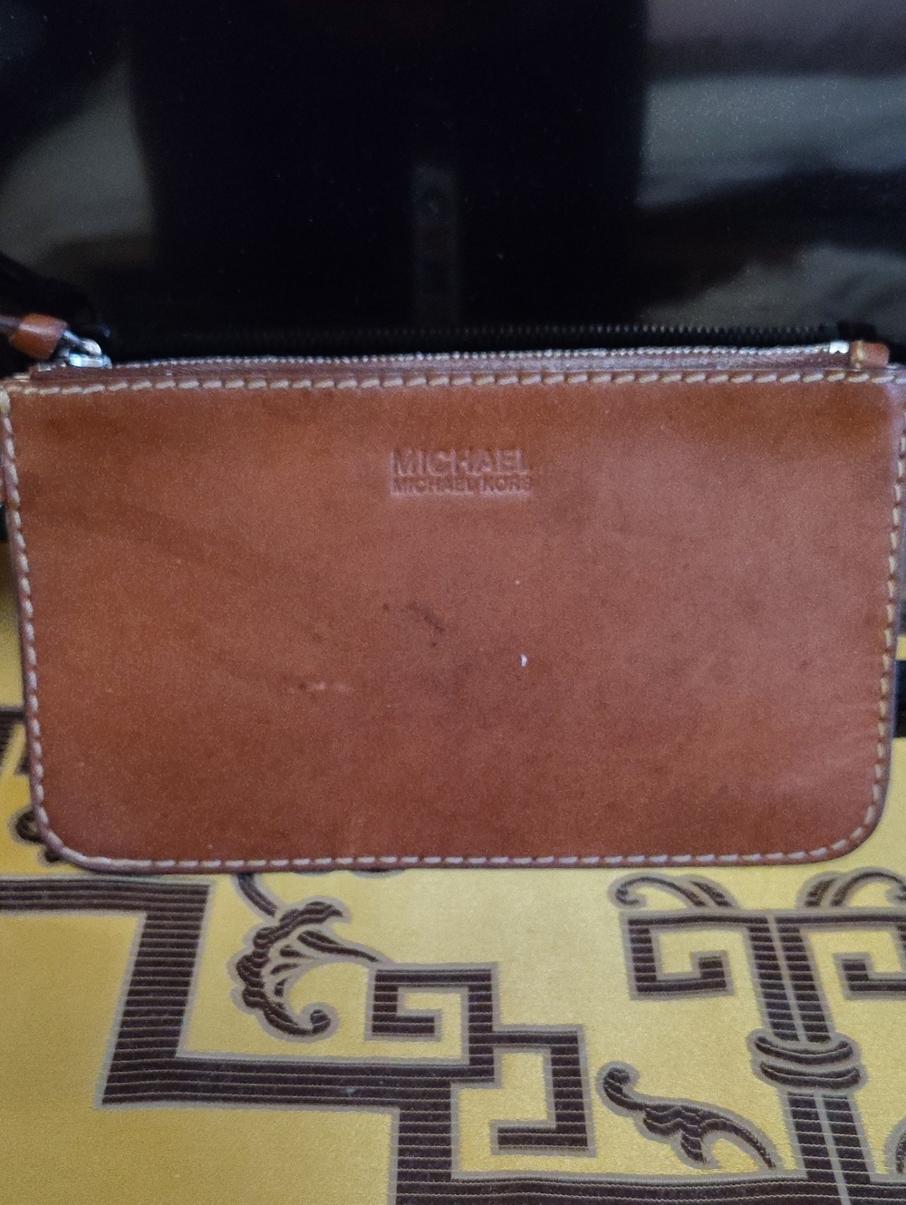 Michael Kors Leather Zip-Top Pouch